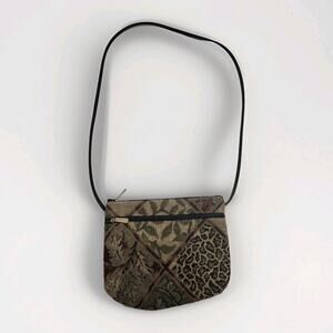Vtg Danny K tapestry Floral Crossbody Shoulder Bag Purse Zipper Bag Bohemian